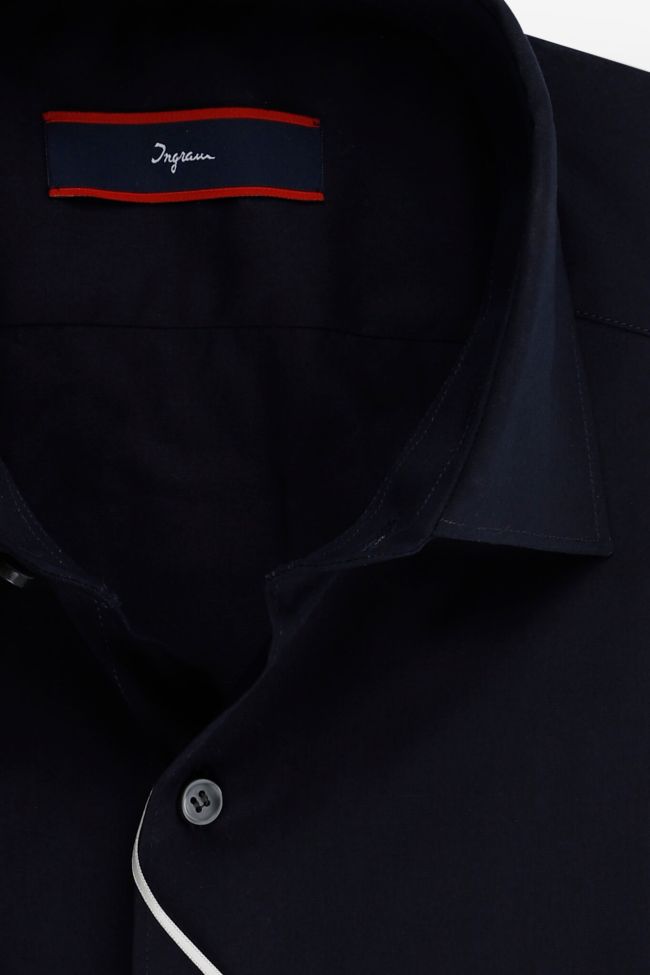 ingram Hemd Herren Ingram Slim Einfarbig 100% Baumwolle kragen Italienisch Lange Ärmel Sonderangebote
