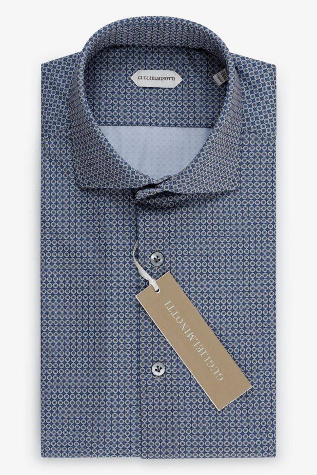 guglielminotti Hemd Herren Guglielminotti Regular Halb Unifarben 85% poliammide 15% elastam kragen Französisch Lange Ärmel Tiefpreis