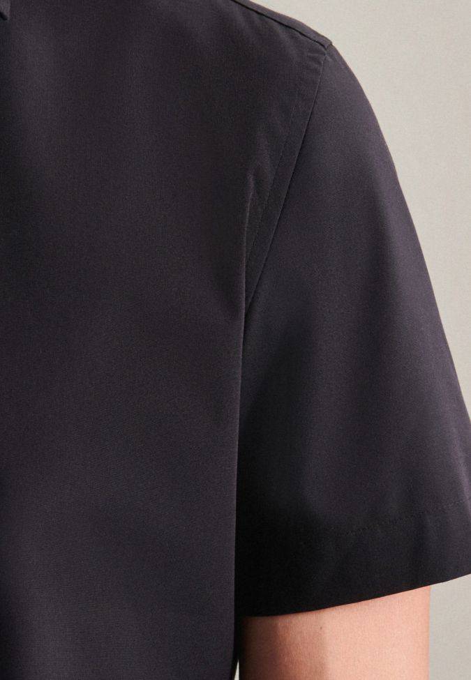 seidensticker Hemd Herren Seidensticker Slim Bügelfreie Einfarbig kragen Italienisch Kurze Ärmel Bis zu 50% Rabatt