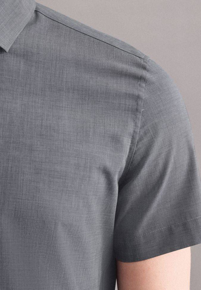 seidensticker Hemd Herren Seidensticker Slim Bügelfreie Einfarbig kragen Italienisch Kurze Ärmel Rabatte dieses Monats