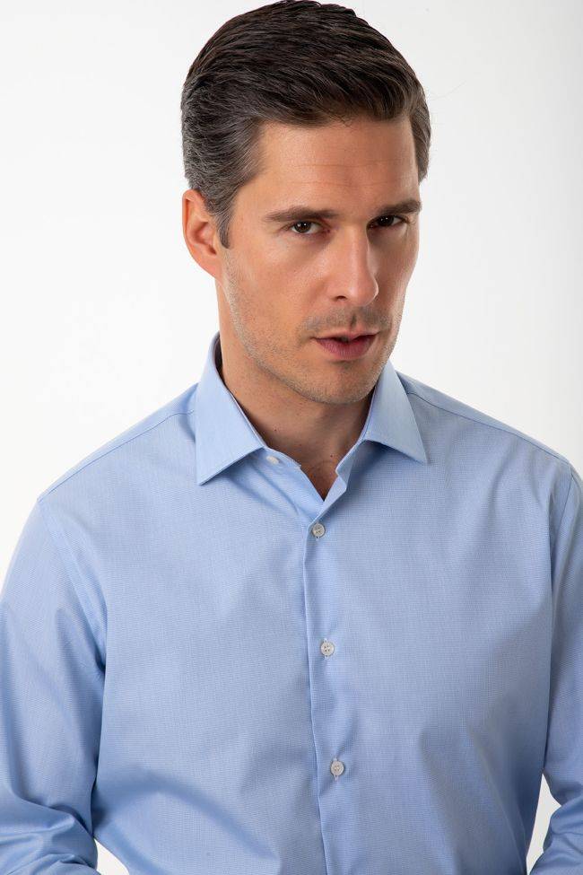 ingram Hemd Herren Ingram Slim Bügelfreie Einfarbig 100% Baumwolle kragen Italienisch Lange Ärmel Angebote