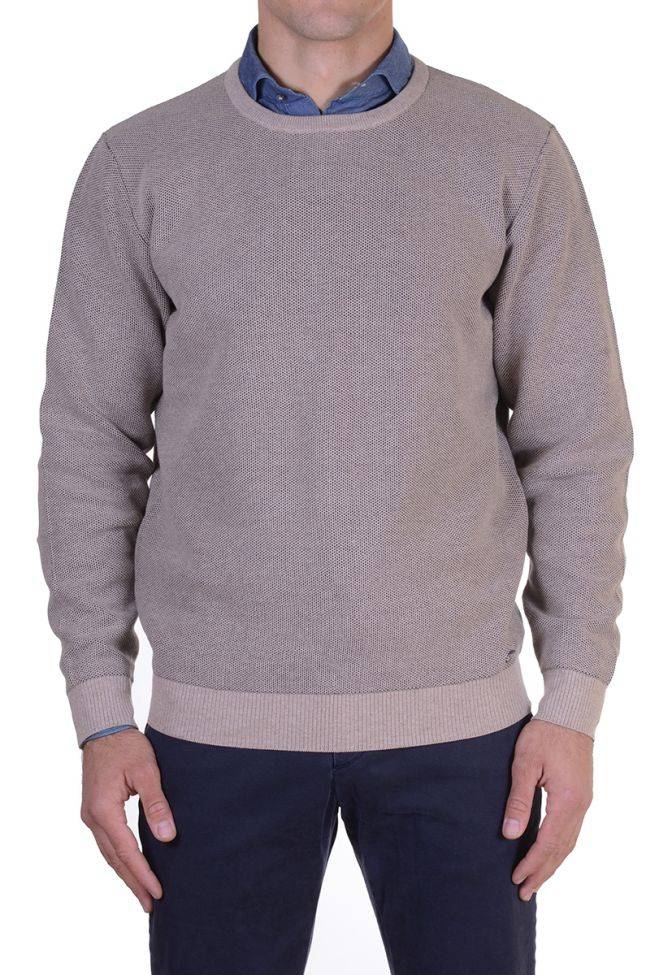 casamoda Strickwaren Herren Casamoda Rundhalsausschnitt Classic Einfarbig 100% winter cotton Sonderangebot