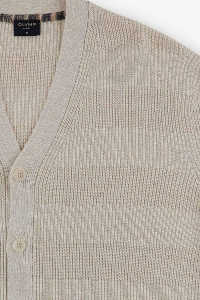 olymp Strickwaren Herren Olymp Cardigan Classic Streifen 100% Baumwolle Rabatt