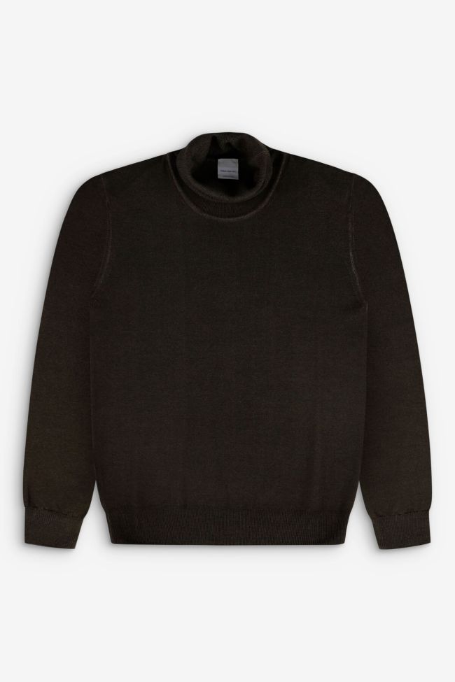 primo emporio Strickwaren Herren Primo Emporio hoher Kragen Slim Einfarbig 100% Wolle Osterangebot