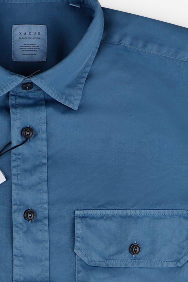 xacus Hemd Herren Xacus Regular Einfarbig 100% Baumwolle kragen Italienisch Lange Ärmel Online Outlet