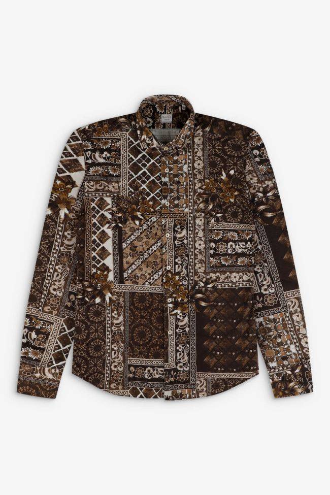 xacus Hemd Herren Xacus Regular Muster 80% BW 20% WO kragen Französisch Lange Ärmel Neuheiten