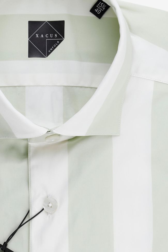 xacus Hemd Herren Xacus Classic Streifen 100% Baumwolle kragen Französisch Lange Ärmel Sonderangebote