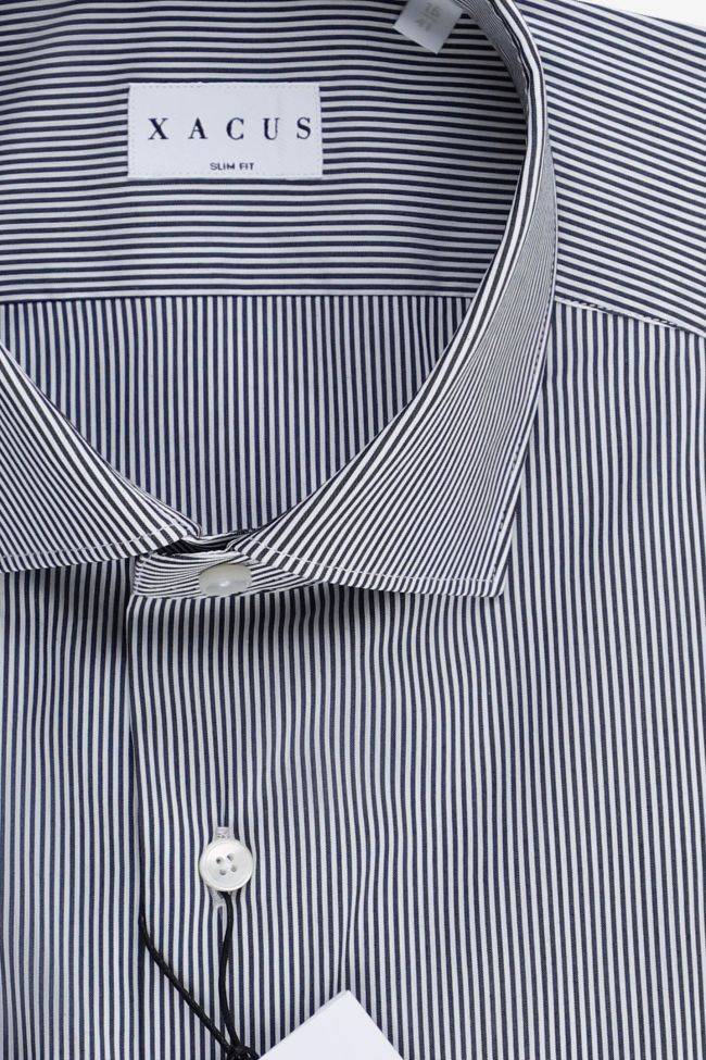 xacus Hemd Herren Xacus Slim Streifen 72% Baumwolle 3% elastan 25% pa kragen Französisch Lange Ärmel Im Verkauf