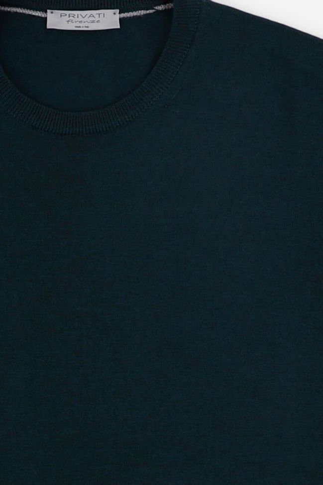 privati firenze Strickwaren Herren Privati Firenze Rundhalsausschnitt Regular Einfarbig 100% Merinowolle Extrafine Online