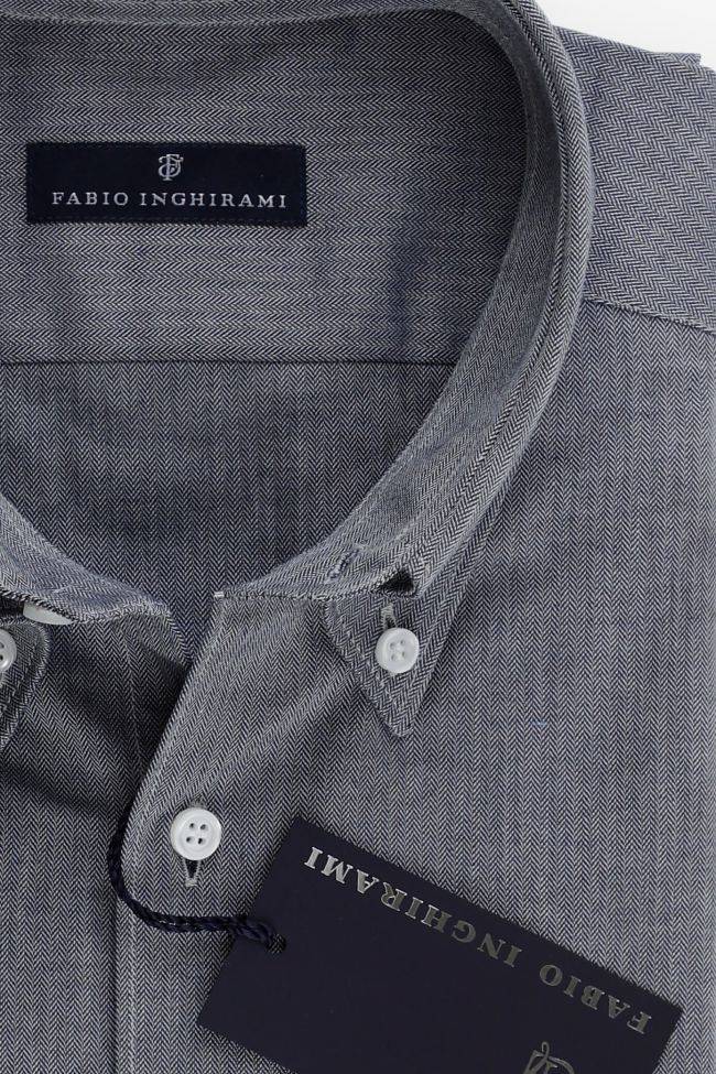 fabio inghirami Hemd Herren Fabio Inghirami Regular Halb Unifarben 100% Baumwolle kragen Button-Down Lange Ärmel Outlet