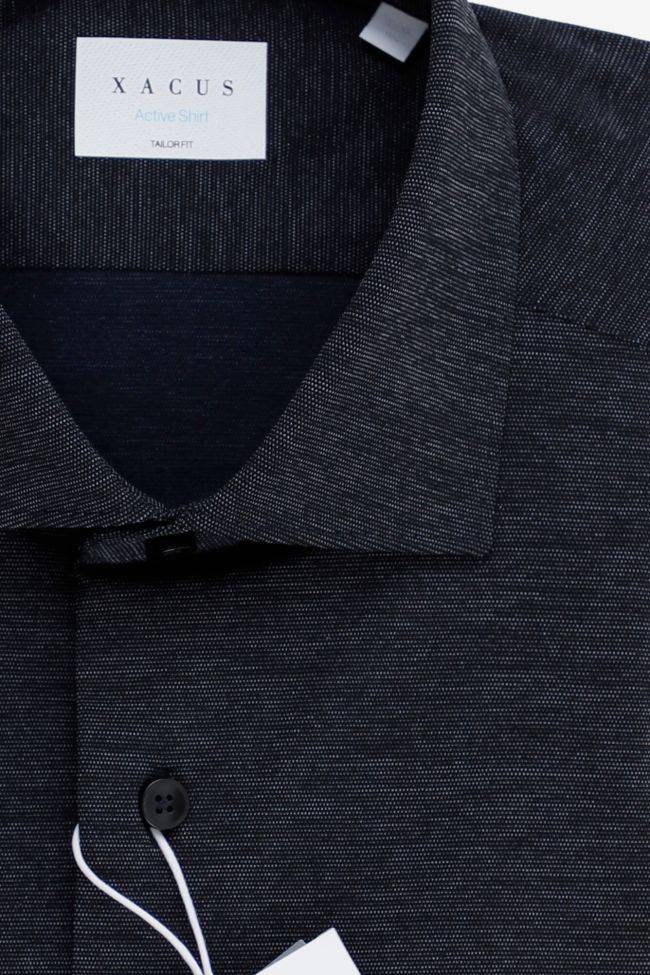 xacus Hemd Herren Xacus Regular Halb Unifarben 85% poliammide 15% elastam kragen Französisch Lange Ärmel im Angebot