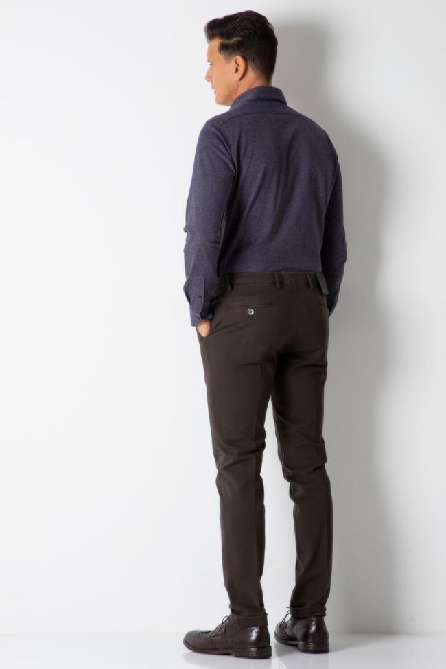 b-settecento Hose Herren B-Settecento Chinos Slim Halb Unifarben 97% Baumwolle 3% elastan Tiefpreis
