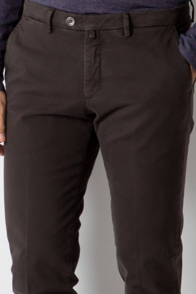 b-settecento Hose Herren B-Settecento Chinos Slim Halb Unifarben 97% Baumwolle 3% elastan Tiefpreis