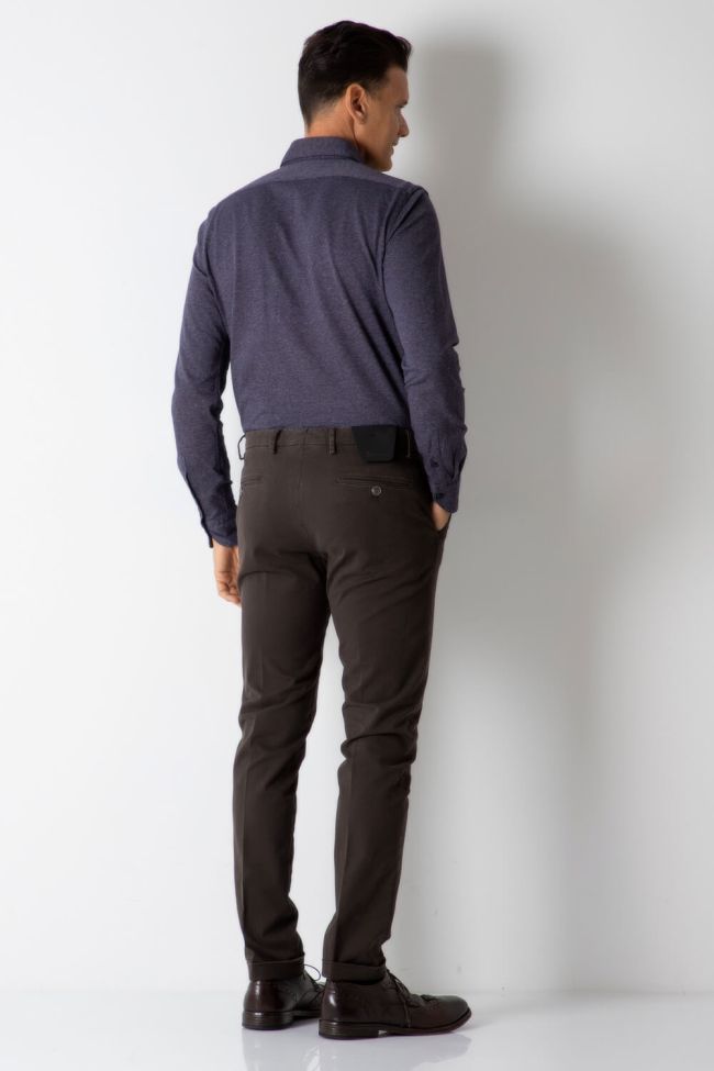b-settecento Hose Herren B-Settecento Chinos Slim Halb Unifarben 97% Baumwolle 3% elastan Tiefpreis