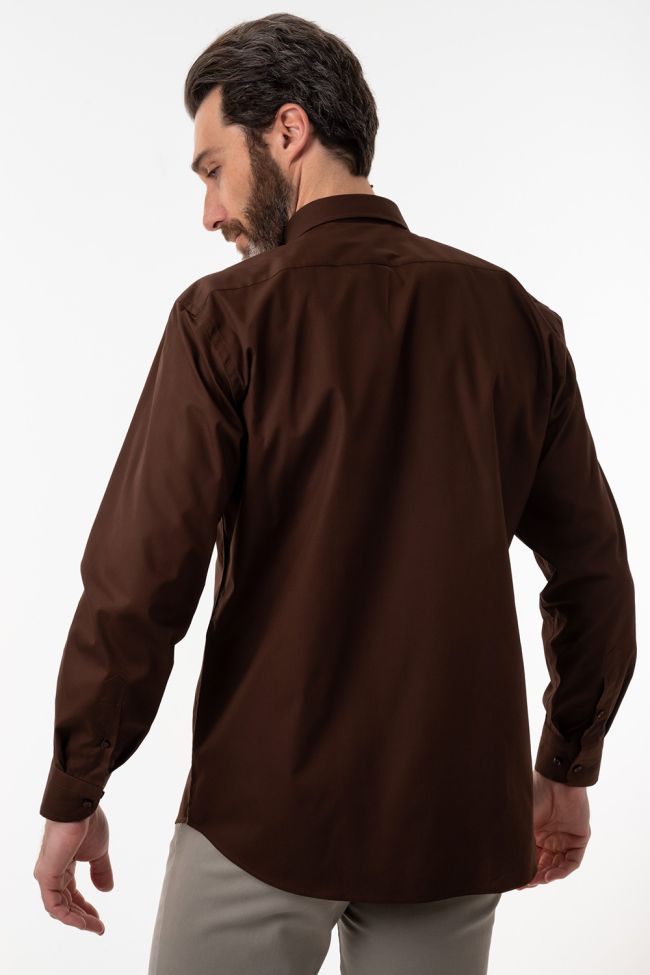 aplomb Hemd Herren Aplomb Classic Einfarbig 100% Baumwolle kragen Button-Down Lange Ärmel Letzter Tag