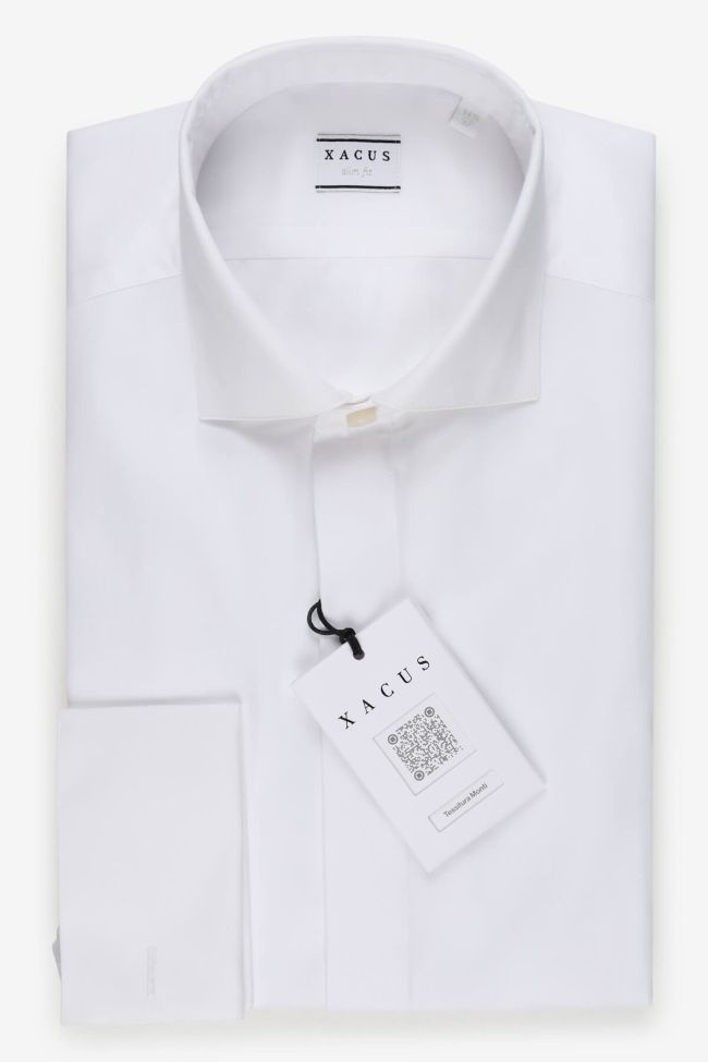 xacus Hemd Herren Xacus Slim Einfarbig 100% Baumwolle kragen Französisch Lange Ärmel Bis zu 65% Rabatt
