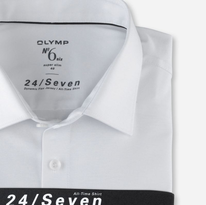 olymp Hemd Herren Olymp Classic Einfarbig kragen Italienisch Kurze Ärmel Vierteljährliche Förderung