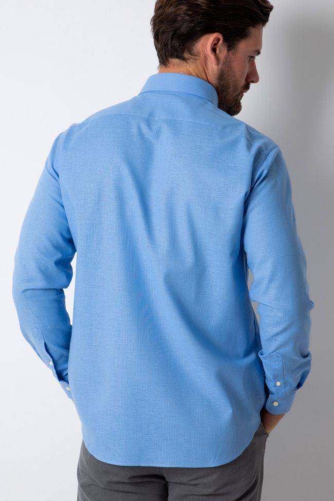 ingram Hemd Herren Ingram Regular Einfarbig 80% Baumwolle 20% Leinen kragen Button-Down Lange Ärmel Nur noch ein Tag übrig