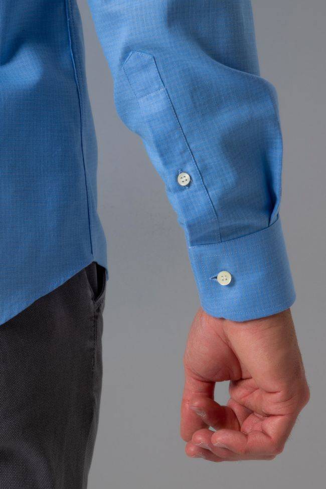 ingram Hemd Herren Ingram Regular Einfarbig 80% Baumwolle 20% Leinen kragen Button-Down Lange Ärmel Nur noch ein Tag übrig