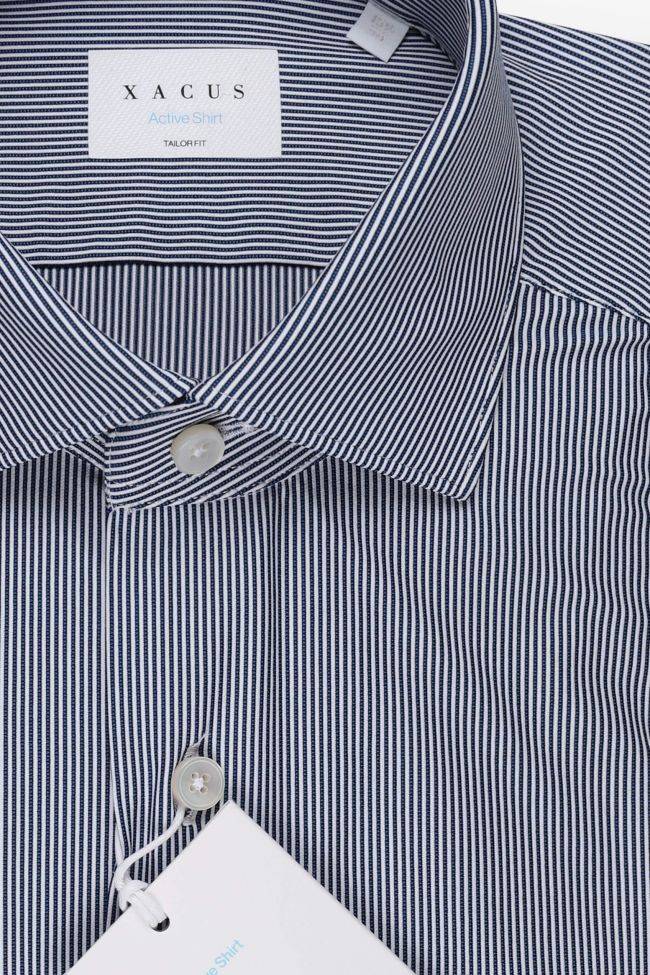 xacus Hemd Herren Xacus Regular Bügelfreie Streifen 83% polyamide 17% elastane kragen Französisch Lange Ärmel Fabrikladen