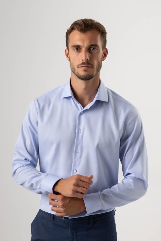 seidensticker Hemd Herren Seidensticker Regular Bügelfreie Einfarbig 100% Baumwolle kragen Französisch Lange Ärmel Verkauf