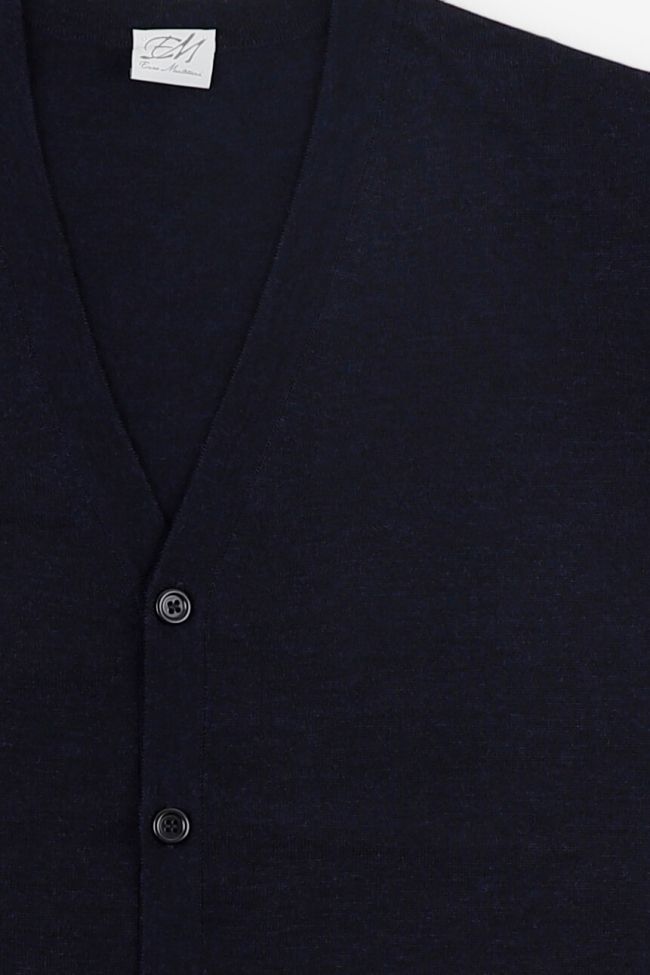 enzo mantovani Strickwaren Herren Enzo Mantovani Cardigan Classic Einfarbig 100% Merinowolle Extrafine Weihnachtsangebot