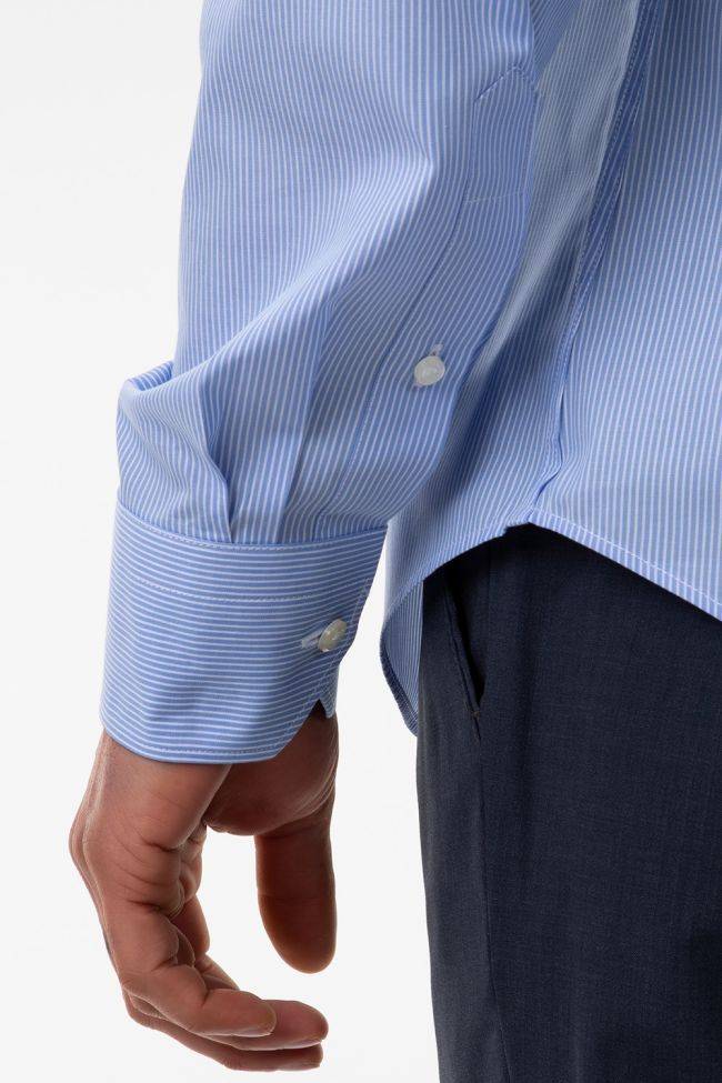 aplomb Hemd Herren Aplomb Regular Streifen 100% Baumwolle kragen Button-Down Lange Ärmel Rabatte dieses Monats