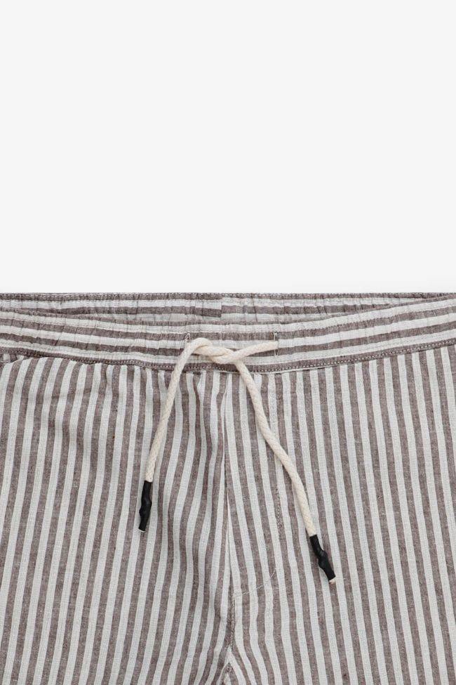 b-style Hose Herren B-Style Bermuda Regular Streifen 51% Leinen 49% Baumwolle Exklusive Angebote