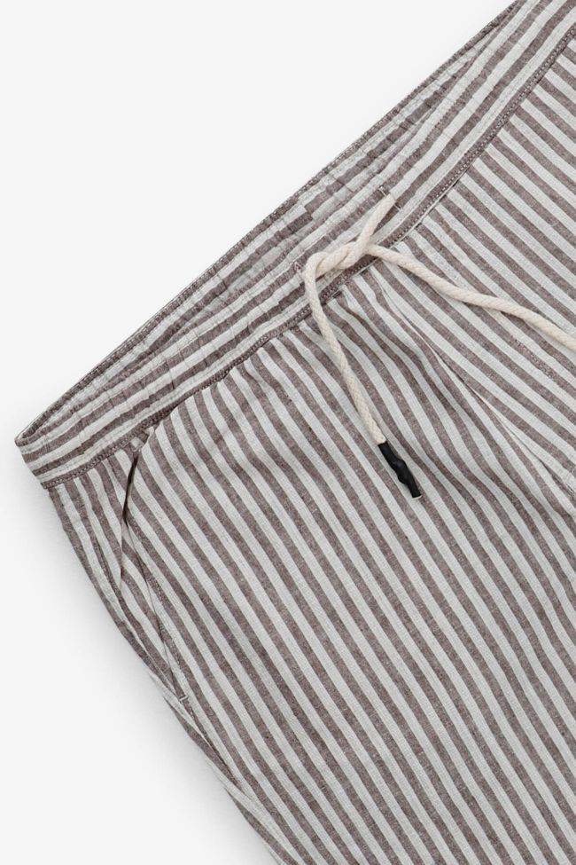 b-style Hose Herren B-Style Bermuda Regular Streifen 51% Leinen 49% Baumwolle Exklusive Angebote