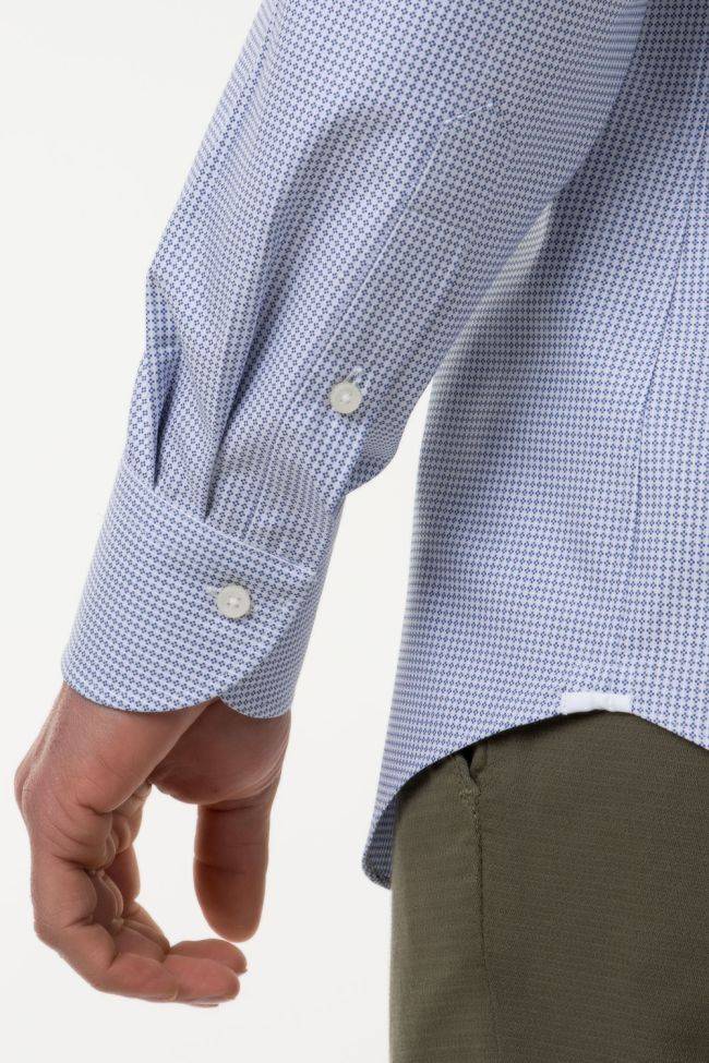 xacus Hemd Herren Xacus Regular Halb Unifarben 100% Baumwolle kragen Italienisch Lange Ärmel Begrenzt auf 3 Tage