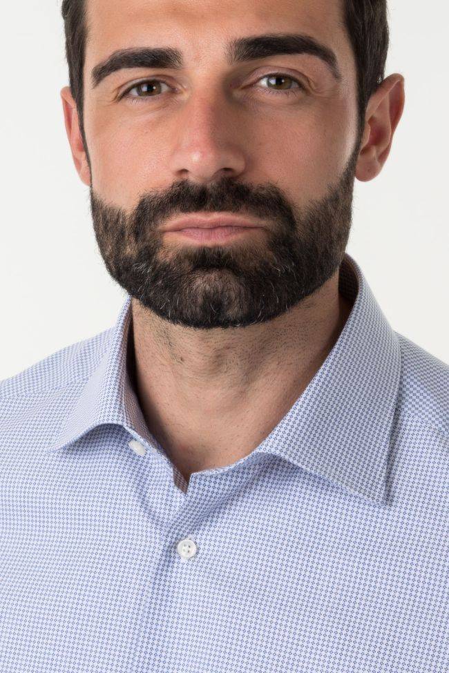 xacus Hemd Herren Xacus Regular Halb Unifarben 100% Baumwolle kragen Italienisch Lange Ärmel Begrenzt auf 3 Tage