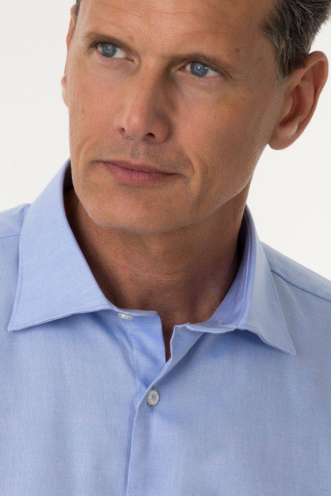 aplomb Hemd Herren Aplomb Classic Einfarbig 100% Baumwolle kragen Italienisch Lange Ärmel