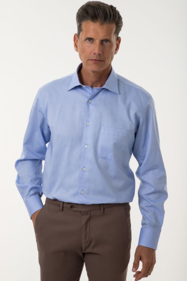 aplomb Hemd Herren Aplomb Classic Einfarbig 100% Baumwolle kragen Italienisch Lange Ärmel Speichern exportieren