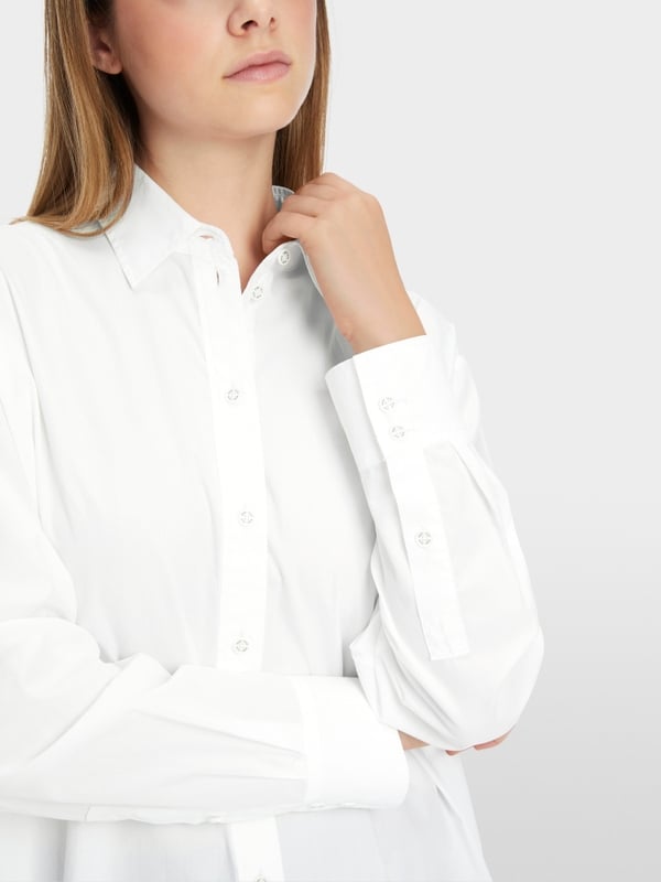 Marc Cain Bedruckte Hemdbluse "Rethink Together" Kostenlose Rückgabe