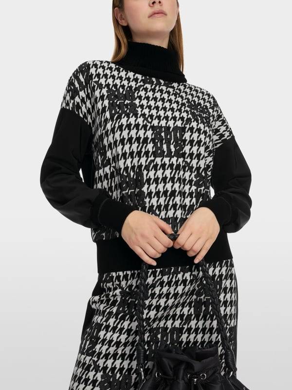 Marc Cain Chickcheck-Sweater Knitted in Germany JETZT KAUFEN