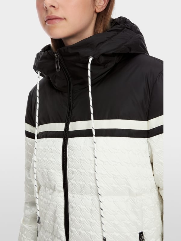 Marc Cain Outdoor-Jacke mit Hahnentritt-Relief Sonderangebot der Fabrik