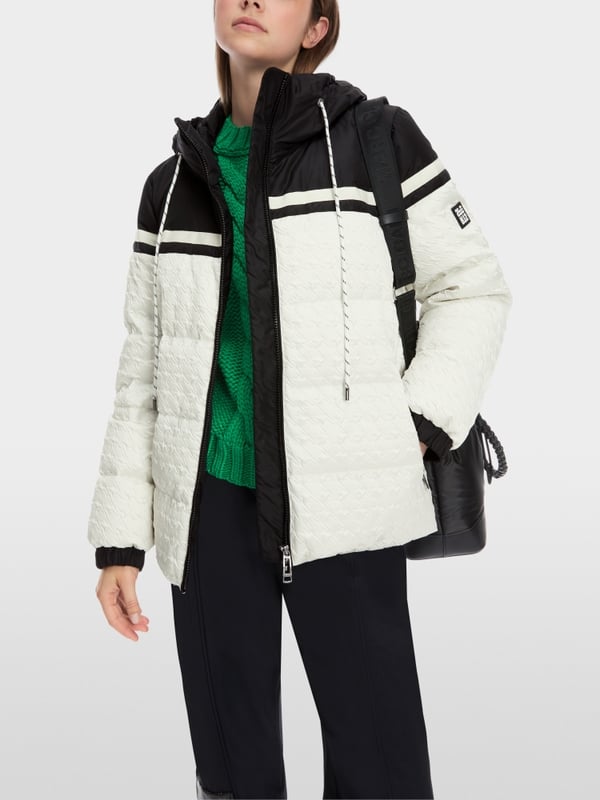 Marc Cain Outdoor-Jacke mit Hahnentritt-Relief Sonderangebot der Fabrik