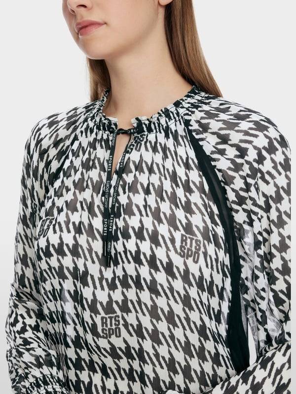 Marc Cain Schlupf-Bluse mit Chickcheck-Dessin Vierteljährliche Förderung