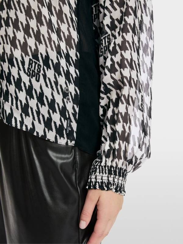 Marc Cain Schlupf-Bluse mit Chickcheck-Dessin Vierteljährliche Förderung