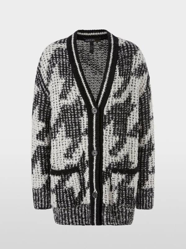 Marc Cain Chickcheck-Cardigan Knitted in Germany Bis zu 55% Rabatt