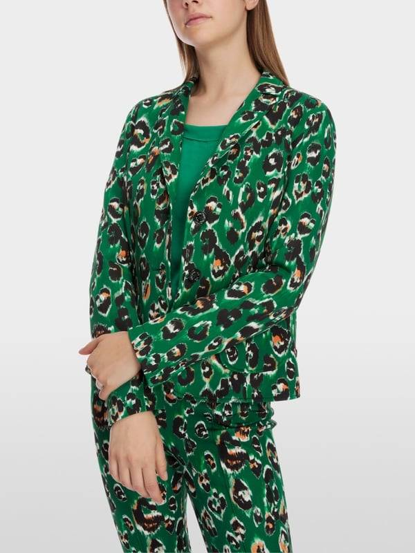 Marc Cain Blazer im Greo-Print auf Scuba-Jersey 50% Rabatt mit kostenlosem Versand