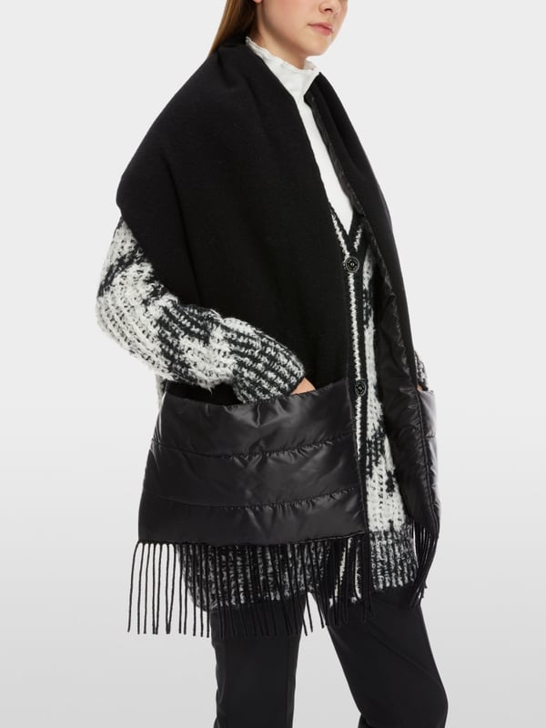 Marc Cain Padded Woll-Cape zum Wenden Verkauf