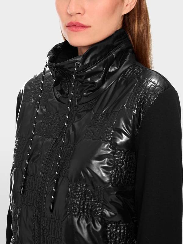Marc Cain Wattierte Jacke mit gestepptem Oberstoff Fabrik Onlineshop
