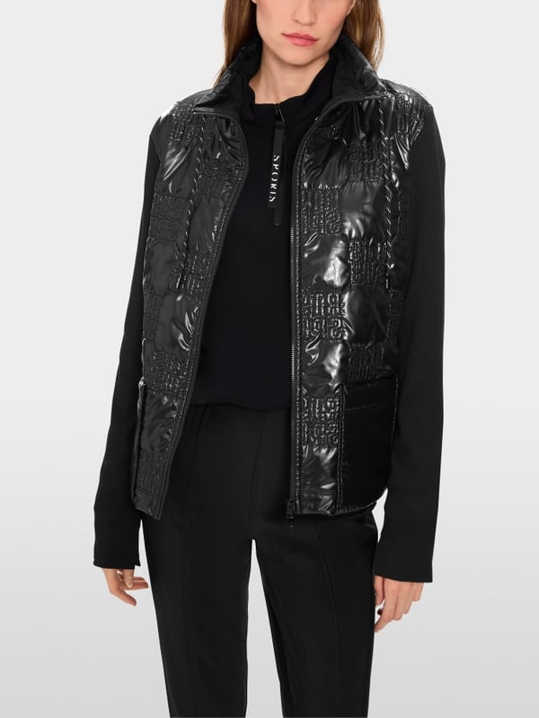 Marc Cain Wattierte Jacke mit gestepptem Oberstoff Fabrik Onlineshop