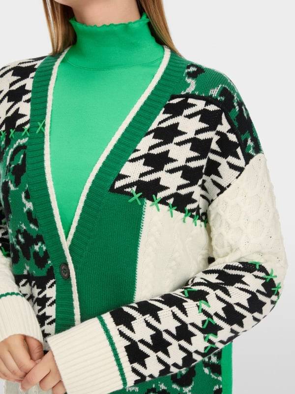 Marc Cain Muster-Mix-Cardigan aus Wolle Großer Ausverkauf