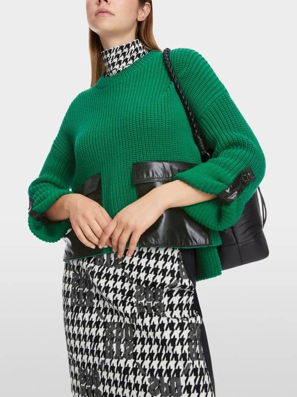 Marc Cain Shiny Patches Sweater Knitted in Germany Exklusivangebot