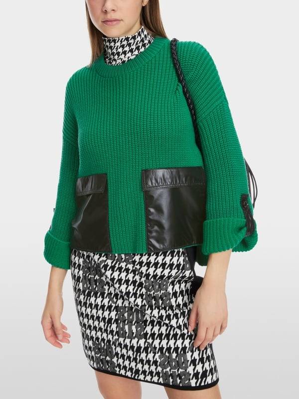 Marc Cain Shiny Patches Sweater Knitted in Germany Exklusivangebot