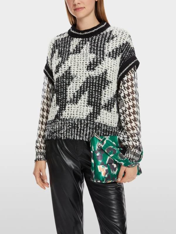 Marc Cain Chickcheck-Pullunder Knitted in Germany Vatertagsangebot
