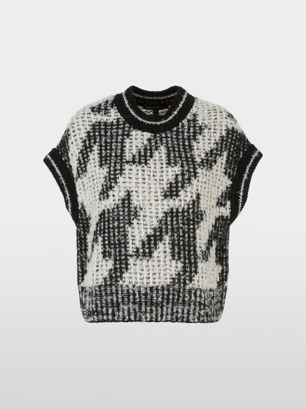 Marc Cain Chickcheck-Pullunder Knitted in Germany Vatertagsangebot