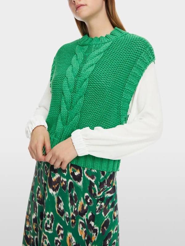 Marc Cain Knitted in Germany Pullunder mit Zopf Lagerräumung